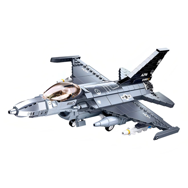 Realistisches F-16-Jagdflugzeug mit detaillierter Bewaffnung