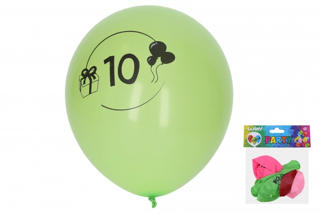 Nafukovací Ballon 30 cm - Set mit Nummer 10