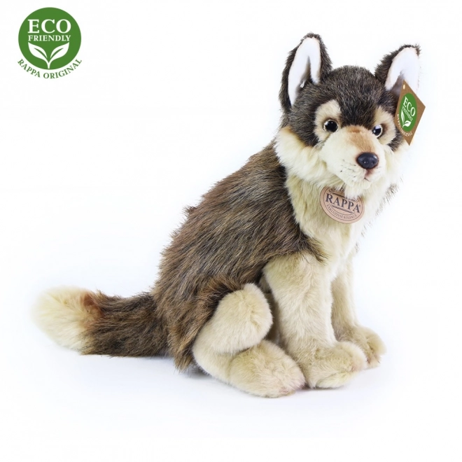 Eco-Freundlicher Sitzender Plüschwolf 28 cm