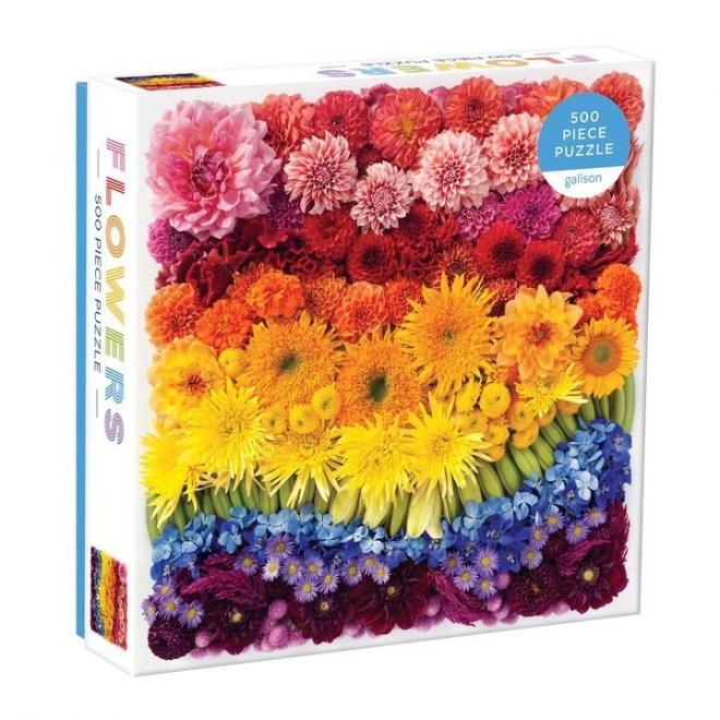 Galison Puzzle Regenbogenblumen 500 Teile