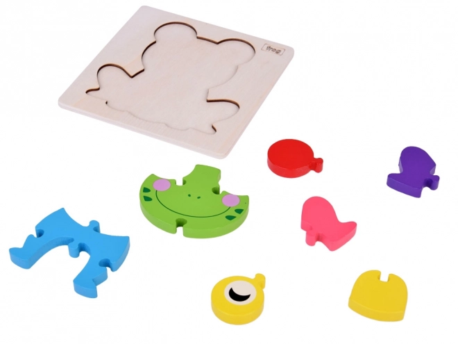 Dreidimensionales Holzpuzzle Frosch Montessori Spielzeug