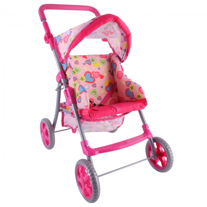 Woopie Königlicher Kinderwagen mit bunten Herzchen