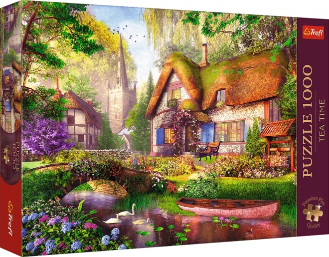 Trefl Puzzle Premium Plus - Teestunde - Hübsches Häuschen im Wald