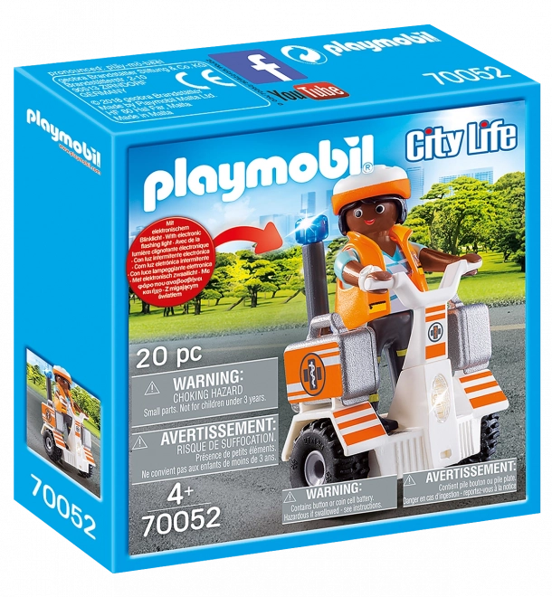 Playmobil City Life Rettungs-Einsatzmotorrad mit Lichtern