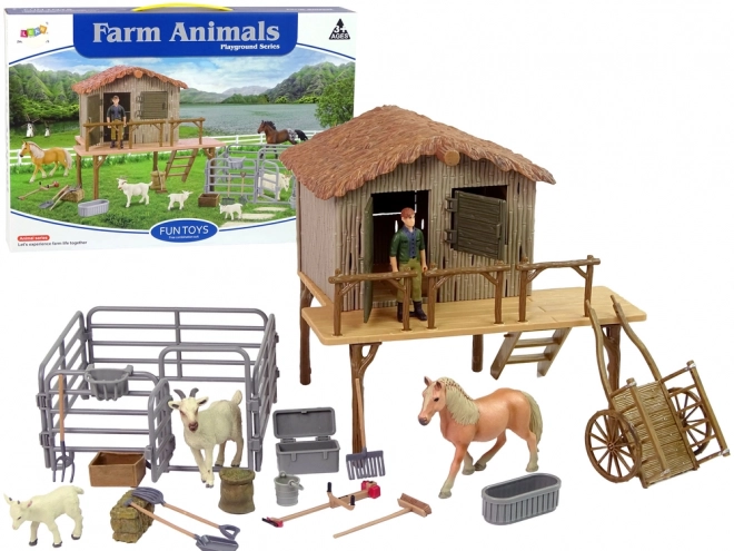 DIY Bauernhof Set mit Tieren und Pferd