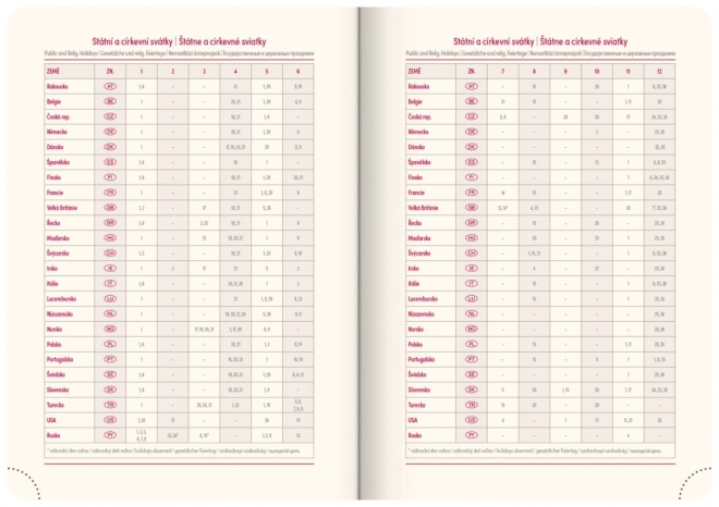 Tageskalender Vivella Top 2025 Schwarz