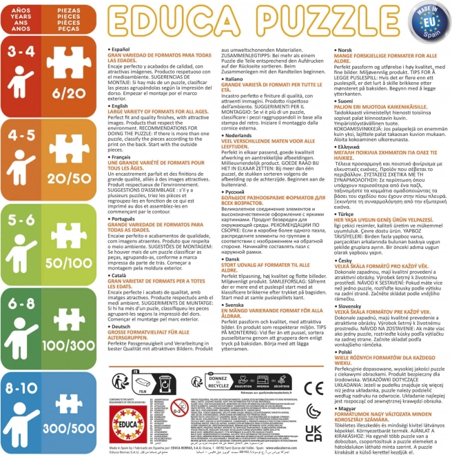 EDUCA Puzzle Magische Marienkäfer und schwarze Katze 2x100 Teile