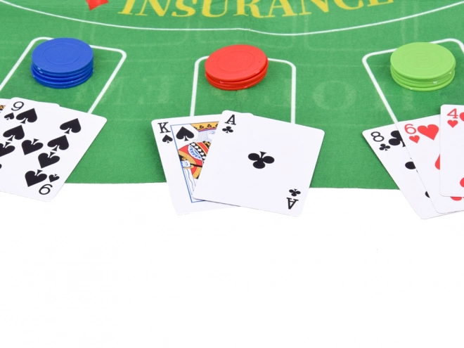 Doppelseitiges Kartenspiel-Set Poker und Blackjack