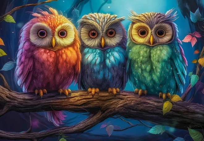 Puzzle 1000 Teile Drei kleine Eulen