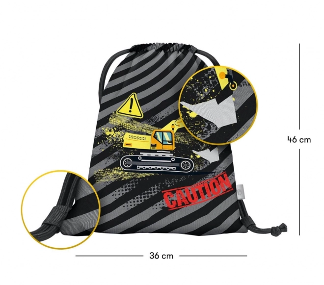 Baagl Turnbeutel mit Bagger Motiv