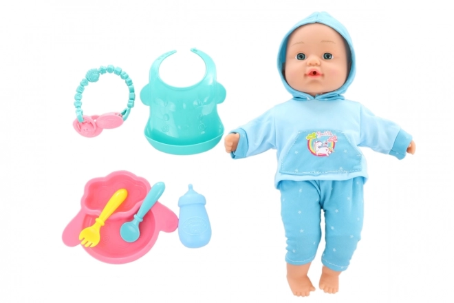 Babypuppe 30 cm mit Geräuschen und Zubehör