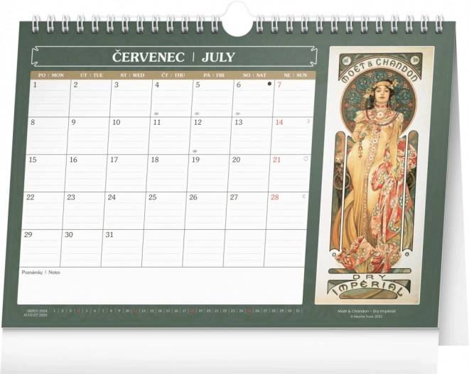 Stellkalender Alfons Mucha 2024