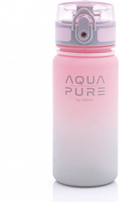 Astra Wasserflasche Aqua Pure 400 ml Rosa-Grau