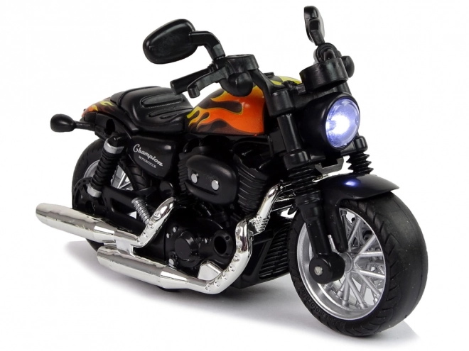 Motorrad Champion mit Rückziehantrieb, Geräuschen und Lichtern