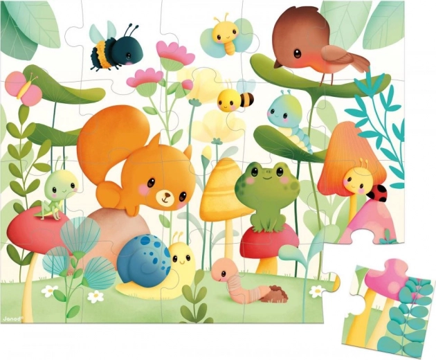 Fröhliche Szene aus dem Garten