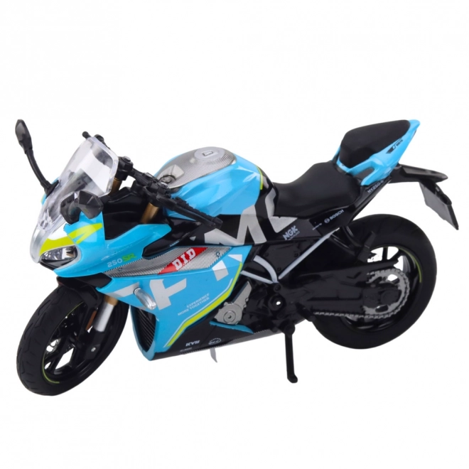 Sportmotorrad Metallblau 1:12