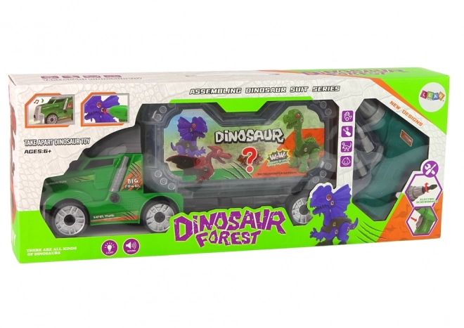 DIY Lastwagen-Set mit Dinosaurier und Bohrmaschine