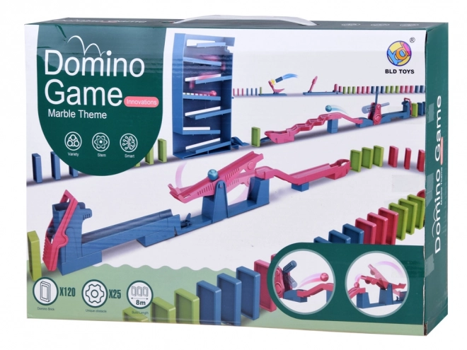 Domino-Spielkplötze und Hindernisse