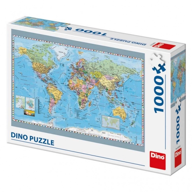 Dino Puzzle Politische Weltkarte 1000 Teile