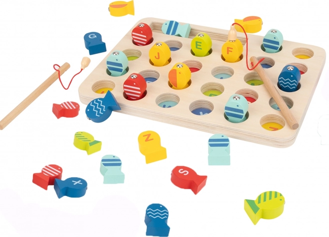 Holzangelspiel Buchstaben Lernen Tooky Toy