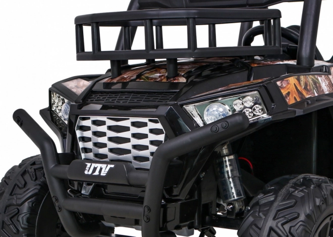 Buggy UTV Off-road für Kinder schwarz + Fernbedienung + Gepäckträger + langsamer Start + EVA + MP3 LED