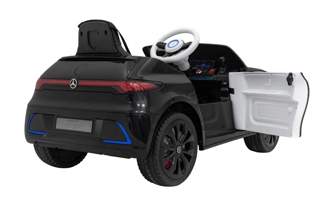 Mercedes Benz AMG EQA für Kinder schwarz + Fernsteuerung + 5-Punkt-Sicherheitsgurte + EVA + MP3-Display + LED-Leuchte