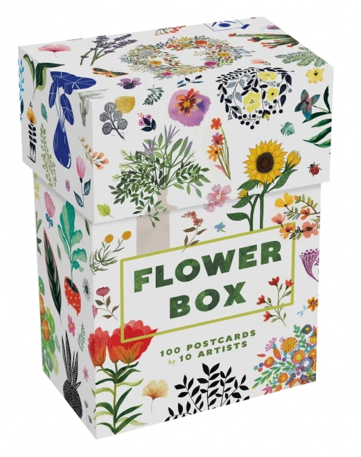 Blumen-Postkartenbox mit 100 Postkarten