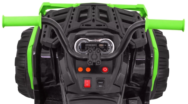 Kinder-Batterie-Quad Schwarz/Grün + EVA-Reifen + MP3-Radio + LED-Diode + sanfter Start