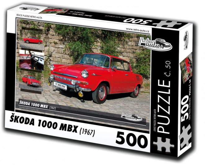 Retro-Autos Puzzle 500 Teile - Škoda 1000 MBX (1967)