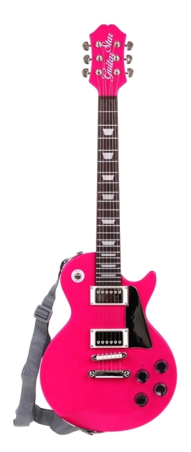 Gitarren- und Mikrofonsatz Braun – rosa