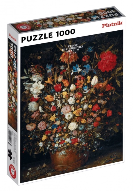 Puzzle Blumen in hölzerner Vase 1000 Teile