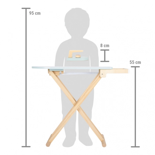 Kleines Fuß Kindliches Bügelbrett mit Bügeleisen