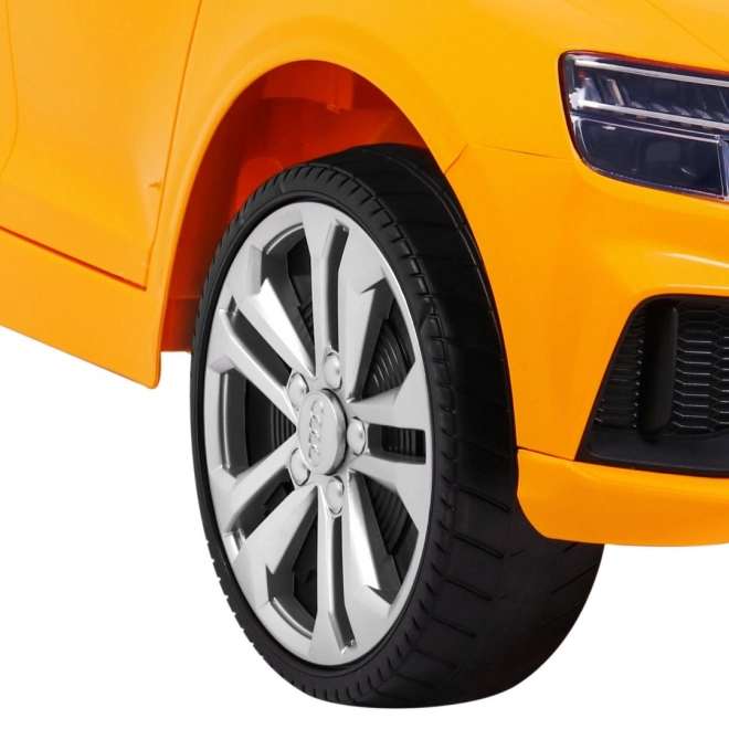 Audi Q8 Kinderwagen Gelb + Fernbedienung + EVA + Langsamer Start + MP3 USB + LED-Leuchte