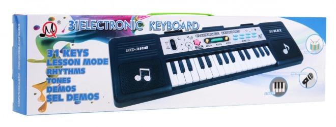 31-Tasten-Kinderkeyboard mit Mikrofon und Lernmodus