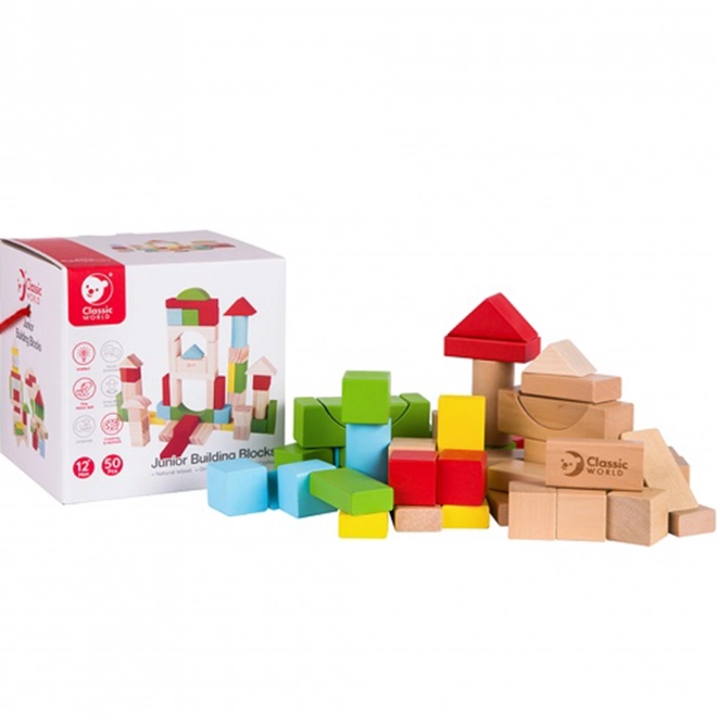 Holzbausteine Set 50 Stück