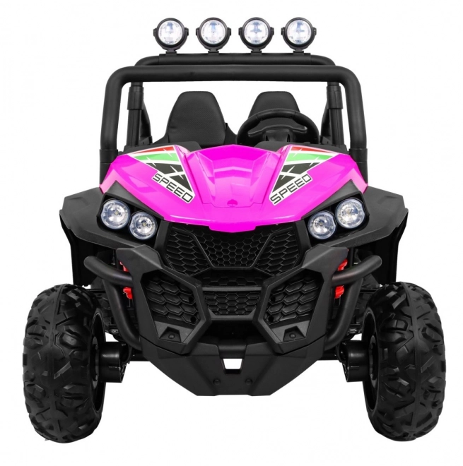 Kinder-Geländebuggy Grand Lift rosa + Allradantrieb + Fernbedienung + Gepäckträger + Radio MP3 + LED Leuchte