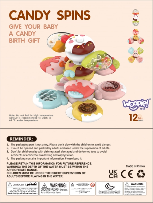 Woopie Baby Sensorische Spinner Spielzeug Biene Huhn Kaninchen Bestandteile