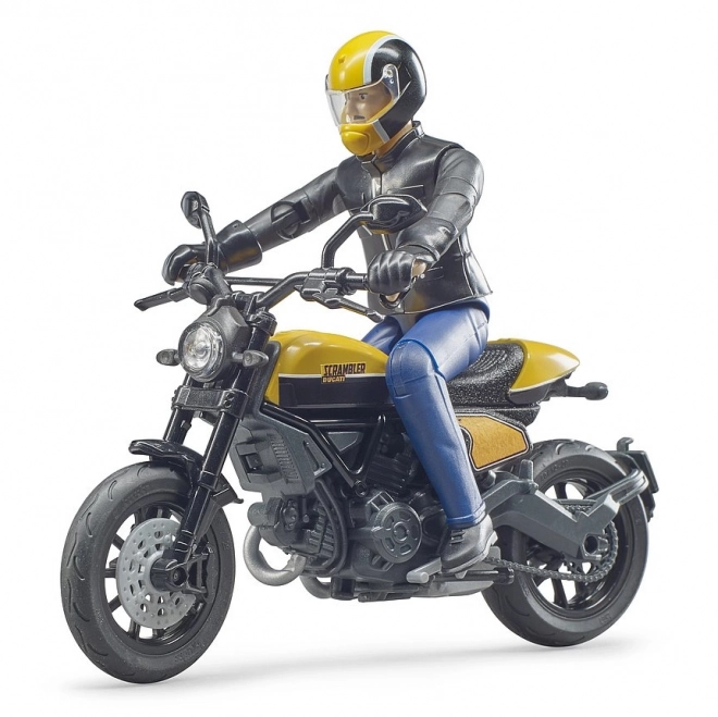 Bruder BWORLD Motorrad Scrambler DUCATI Cafe Racer mit Fahrer