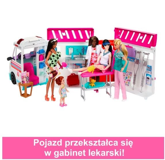 Barbie Krankenwagen und Klinik 2 in 1