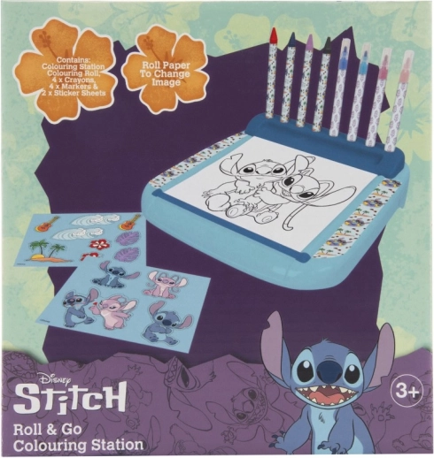 Ständer mit Ausmalrolle Lilo & Stitch und Farben