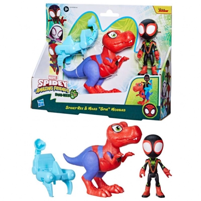 Spider-Man Spidey und Seine Fantastischen Freunde Figur mit Dinosaurier und Zubehör