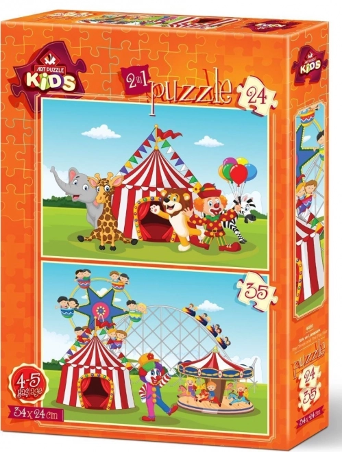 Art Puzzle Zirkus und Lunapark Puzzle