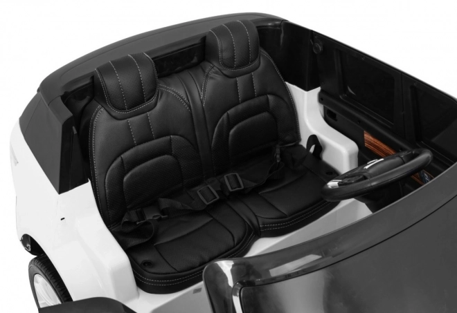Range Rover HSE 2-Sitzer Kinderauto weiß + Fernsteuerung + 5-Punkt-Gurte + Audiopanel + LED-Diode