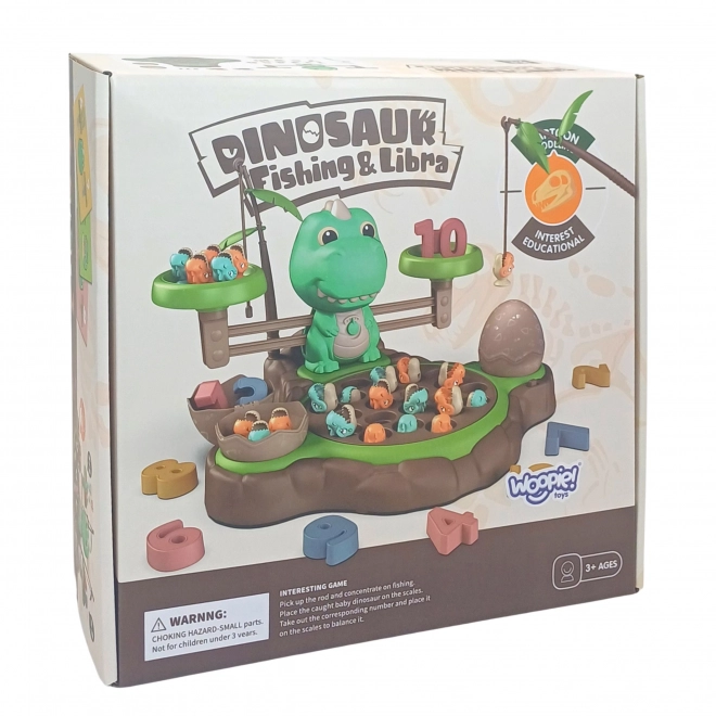 Woopie Lernspiel Dinosaurier Waage und Angelspiel