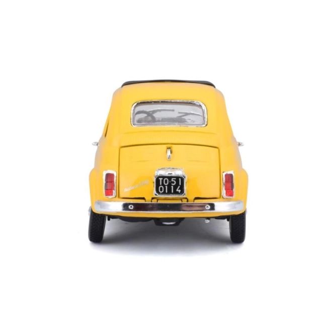 Klassischer Fiat 500 F Modellauto Gelb