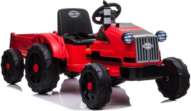 Elektrischer Traktor mit Anhänger rot