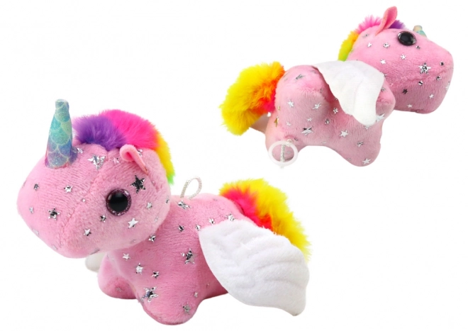 Plüsch Einhorn Pony Rosa Springend