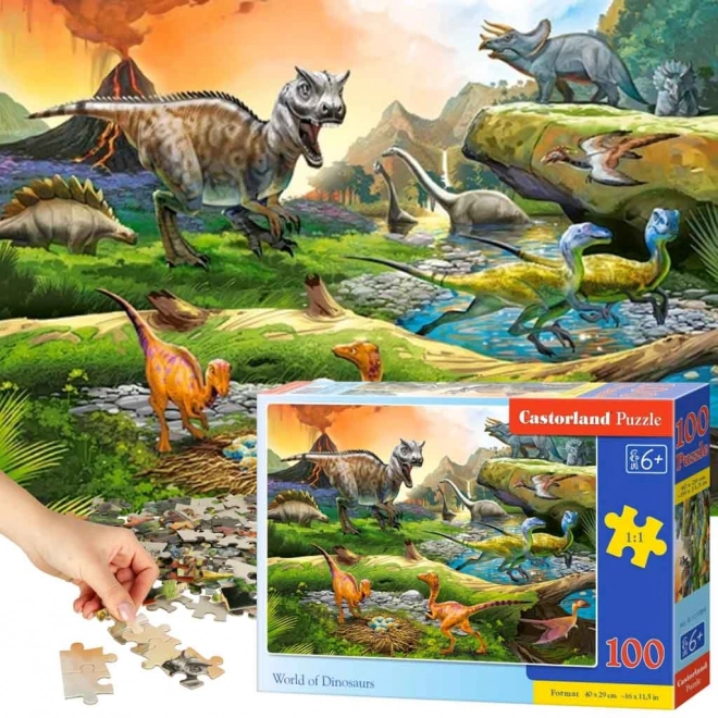 Puzzle Welt der Dinosaurier 100 Teile