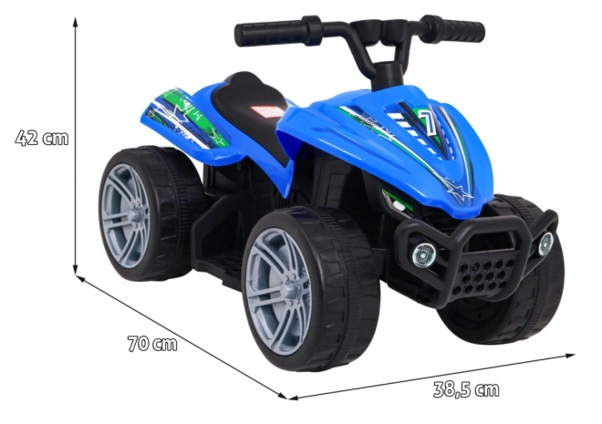 Quad Little Monster Elektrofahrzeug für Kinder Schwarz – blau