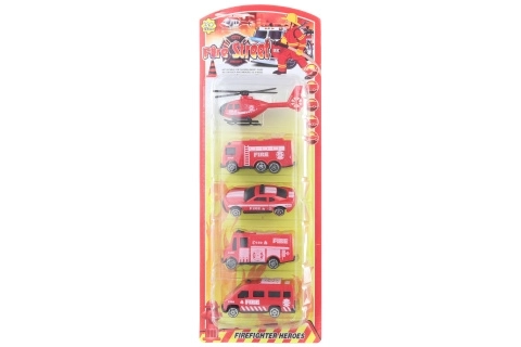 Set von Feuerwehrautos